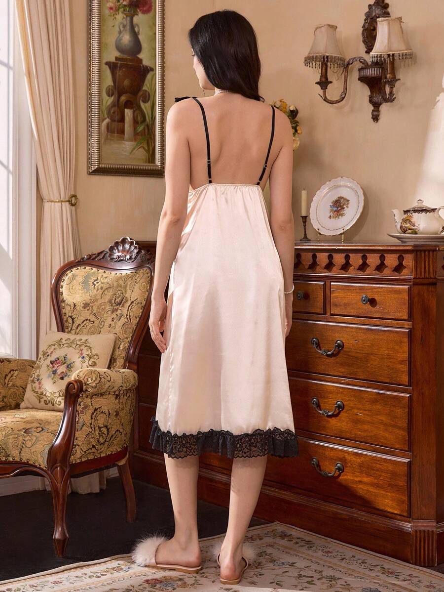 French Elegant Lace Patchwork Bow Suspender Decorative Women's Suspender Skirt French Elegant Lace Patchwork Bow Suspender Decorative Women's Suspender Skirt