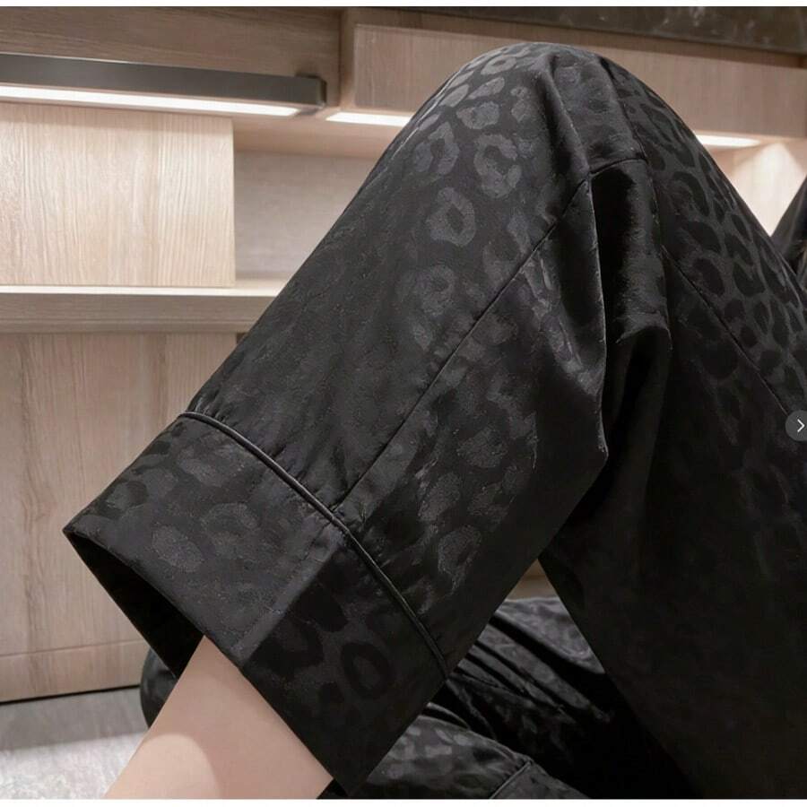 Ins High-End Long-Sleeved Pajamas For Women's Spring And Autumn New Ice Silk Trousers, Summer Silk Loungewear Suit Can Be Worn Outside Leisure, Anti-Static, Breathable, For Sleeping, For Bathing, Elastic, Antibacterial, For Home Use, Warm, Comfortable, Mo Ins High-End Long-Sleeved Pajamas For Women's Spring And Autumn New Ice Silk Trousers, Summer Silk Loungewear Suit Can Be Worn Outside Leisure, Anti-Static, Breathable, For Sleeping, For Bathing, Elastic, Antibacterial, For Home Use, Warm, Comfortable, Mo